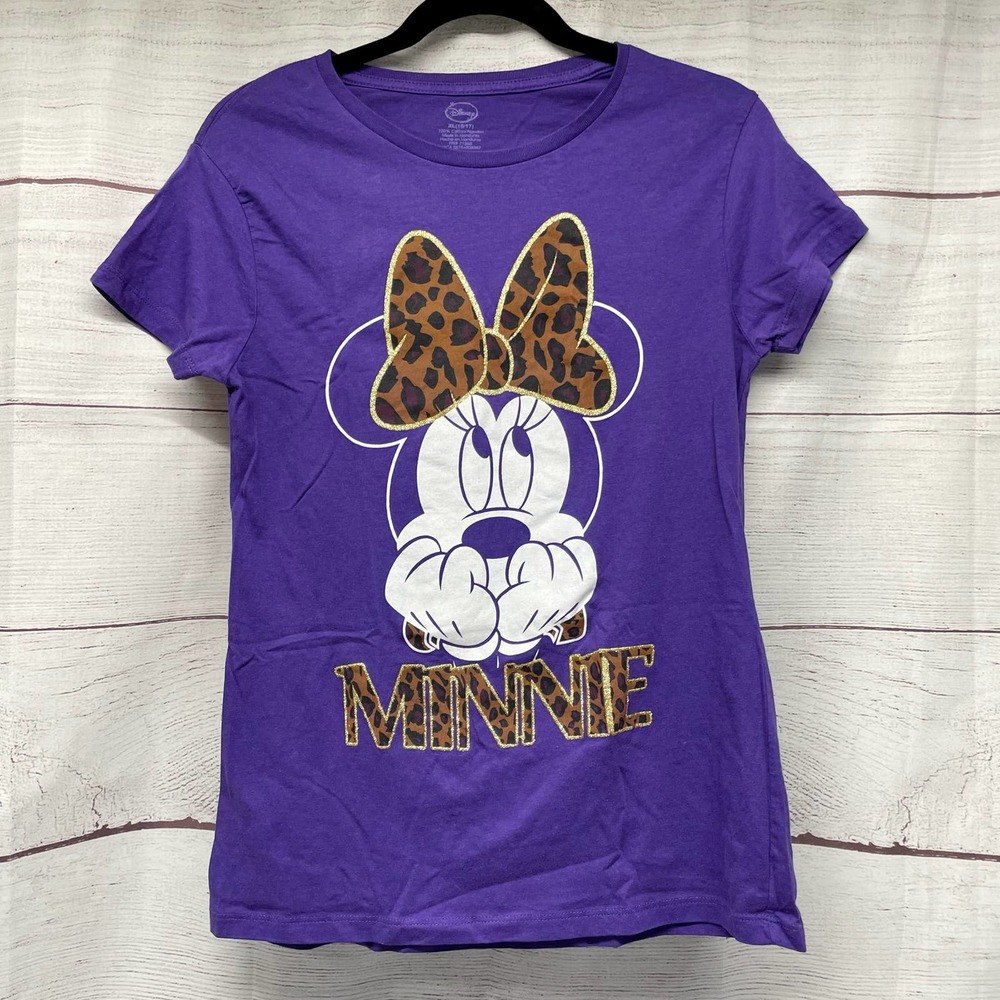 Disney Girls Purple Minnie T Shirt Youth Size XL 15-17